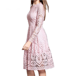 Long Sleeve Lace Mini Dress