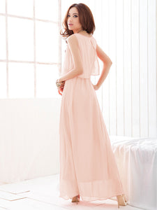 2018 Brand Women Boho Maxi Dress Chiffon Sleeveless Summer vestidos Beach Casual Maxi Dress Long Dress Top Party Sundress S-XXXL