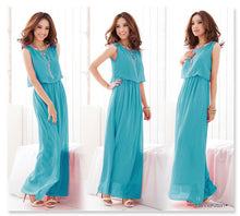 2018 Brand Women Boho Maxi Dress Chiffon Sleeveless Summer vestidos Beach Casual Maxi Dress Long Dress Top Party Sundress S-XXXL