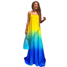 Color Cami Chiffon Long Maxi Dress