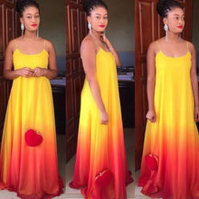 Color Cami Chiffon Long Maxi Dress