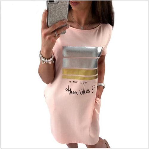 Casual Short Sleeve Mini Dress