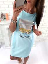 Casual Short Sleeve Mini Dress