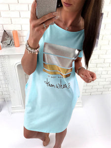 Casual Short Sleeve Mini Dress