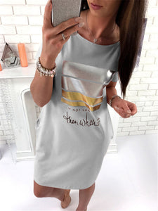 Casual Short Sleeve Mini Dress