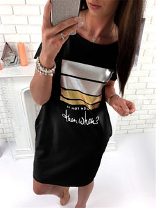 Casual Short Sleeve Mini Dress