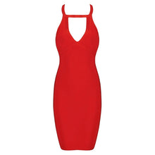 Sleeveless Halter Neck Bodycon Dress
