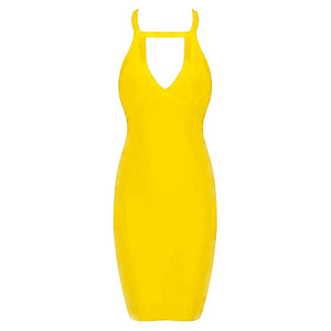 Sleeveless Halter Neck Bodycon Dress