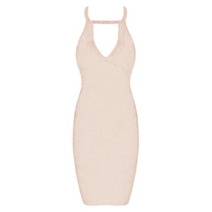 Sleeveless Halter Neck Bodycon Dress