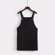 Retro Corduroy Dresses Casual Loose Dress Overall