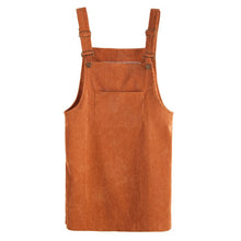 Retro Corduroy Dresses Casual Loose Dress Overall