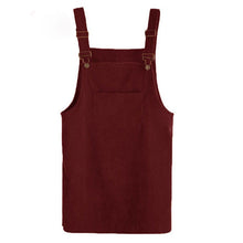 Retro Corduroy Dresses Casual Loose Dress Overall