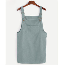 Retro Corduroy Dresses Casual Loose Dress Overall