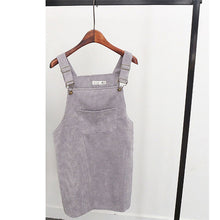 Retro Corduroy Dresses Casual Loose Dress Overall