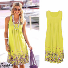 Floral Print Sleeveless Mini Dress