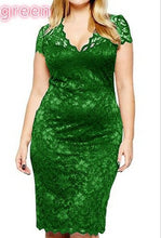 Short Sleeve Midi Lace Dress