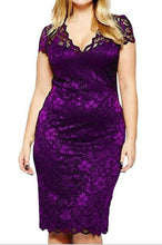 Short Sleeve Midi Lace Dress