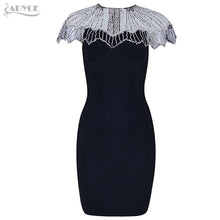 Beads Short Sleeve Bodycon Mini Dress