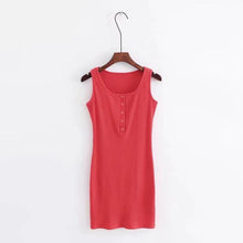 O Neck Sleeveless Bodycon Mini Dress