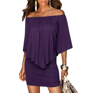 Slash Neck Off Shoulder Dress
