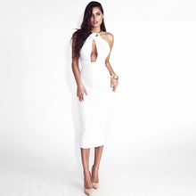Off Shoulder Choker Long Pencil Dress