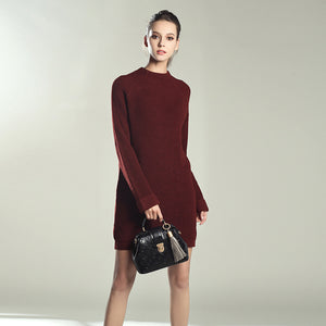 High Neck Mini Sweater Dress