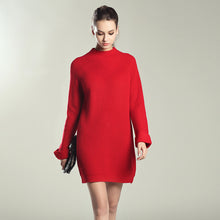 High Neck Mini Sweater Dress