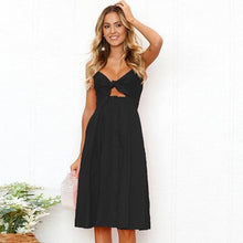 Polka Dots Print Deep V Neck Cami Dress
