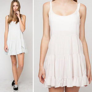 Polka Dots Print Deep V Neck Cami Dress