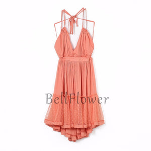 Sexy Backless Shoulder Strap Mini Dress