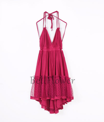Sexy Backless Shoulder Strap Mini Dress