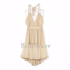 Sexy Backless Shoulder Strap Mini Dress