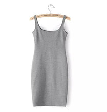 Sleeveless Back Split Stretch Bodycon Midi Dress