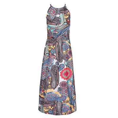 Floral Print High Neck Cami Long Dress