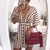 Deep V-neck Bat Sleeve Striped Mini Dress