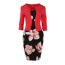 Floral Print Elegant Pencil Dress