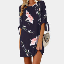 Elegant O-neck Floral Print Dresses