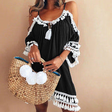 Backless Spaghetti Strap Mini Beach Dress
