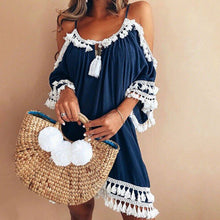 Backless Spaghetti Strap Mini Beach Dress