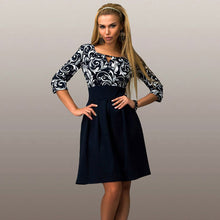Floral Print Half Sleeve A-Line Mini Dress