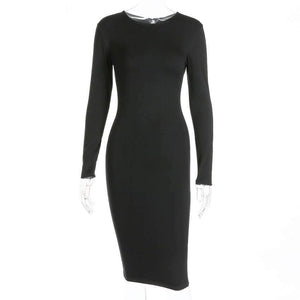 Short Sleeve Knee Length Bodycon Dress
