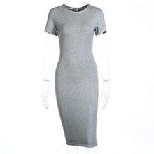 Short Sleeve Knee Length Bodycon Dress