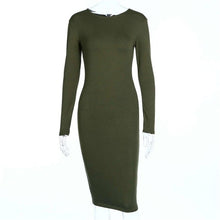 Short Sleeve Knee Length Bodycon Dress