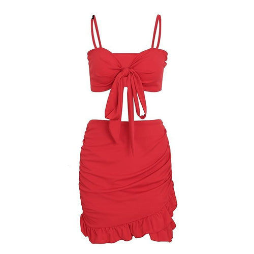 Bow Tie Bodycon Mini Dress