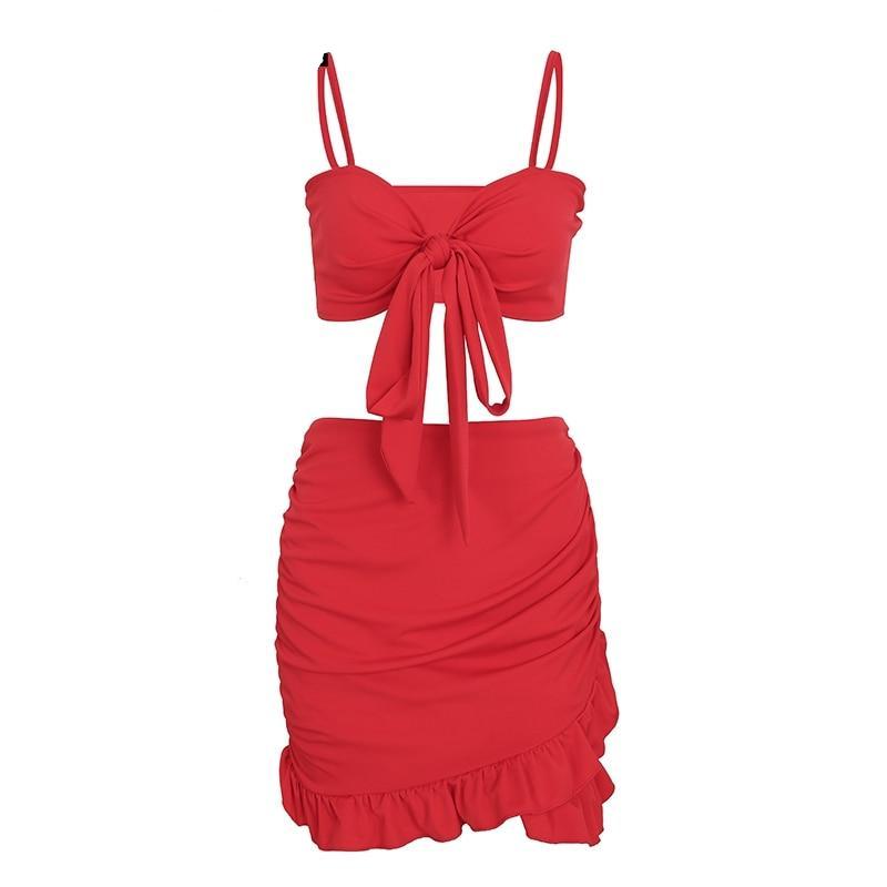 Bow Tie Bodycon Mini Dress