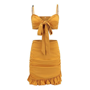 Bow Tie Bodycon Mini Dress