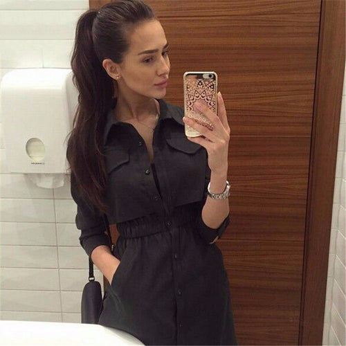 Coat Dress With Front Button