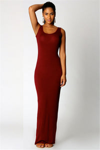 O-neck Sleeveless Slim Dresses For Women