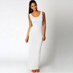 O-neck Sleeveless Slim Dresses For Women