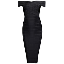 Off Shoulder Slash Neck Backless Bodycon Midi Dress